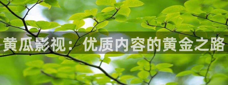 青柠在线电影免费：黄瓜影视：优质内容的黄金之路